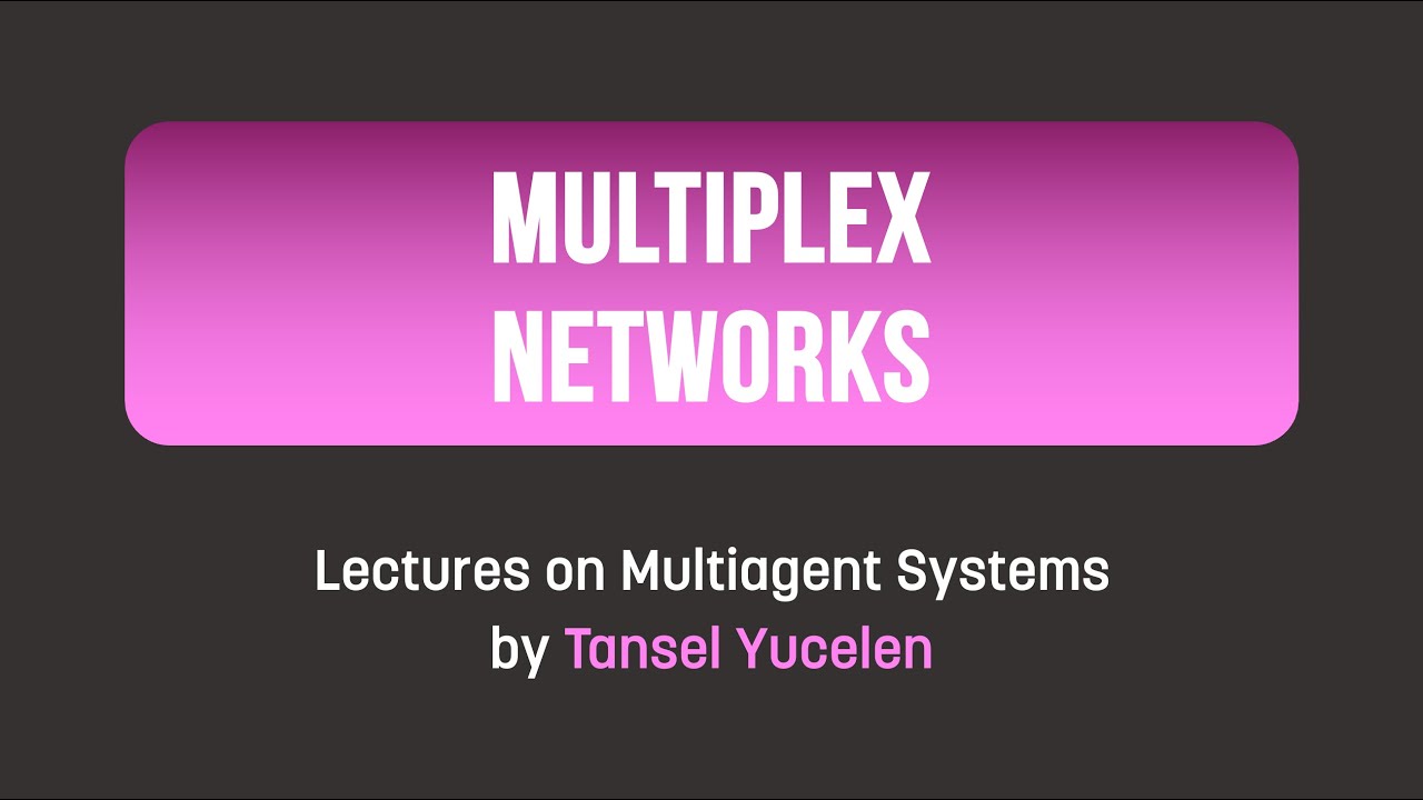Multiplex Networks (Lectures on Multiagent Systems)