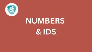 Numbers and IDs Webinar - Vernon CMS 12.5