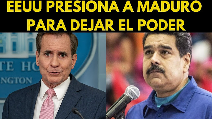 SE AGOTA SU PACIENCIA: EEUU PRESIONA A MADURO PARA DEJAR EL PODER