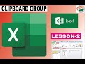Clipboard Group in Excel 2019 Home Tab | Paste Special | Copy as Picture | Format painter LESSON-2