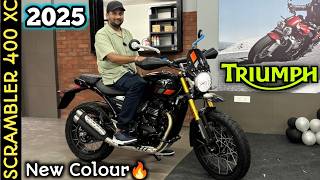 2025 Triumph Scrambler 400 Xc Review New Granite Colour Price Mileage