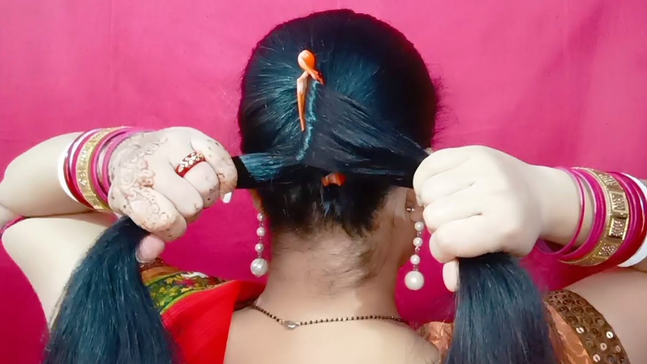 Simple Beautiful Hairstyles For Girls at Home Easy Clutcher Bun