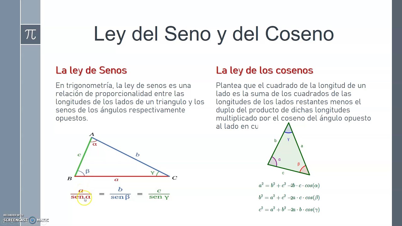 Pitágoras y ley del seno y coseno - YouTube