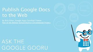 Publish Google Docs to the Web