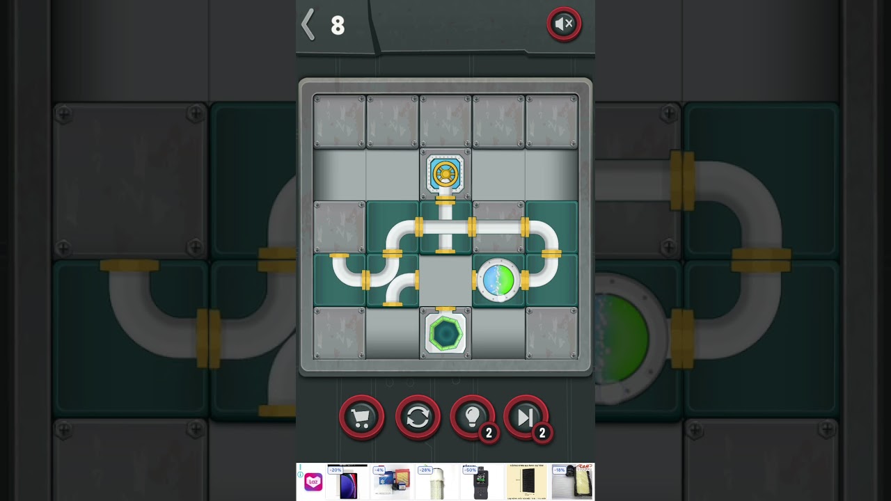 Level 8 extra hard - Unblock Water Pipes (by mobiloids) Gameplay Walkthrough