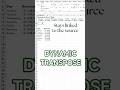 Excel TRANSPOSE Function Actually Explained #exceltips #shorts #excel
