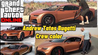 GTA Andrew tate's Bugatti Crew color in GTA 5 online  how  to make it