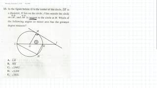 ACT Question -- Arcs, Angles, and Tangents
