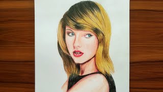 Taylor swift || Drawing portrait of Taylor swift || Color pencil drawing of Taylor swift