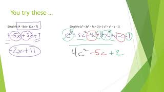 Adding and Subtracting Polynomials Notes
