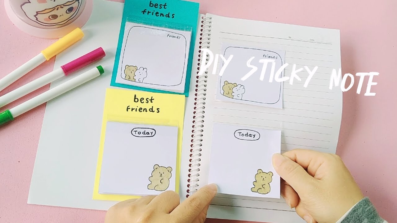 DIY sticky notes | Tự làm tập giấy note đơn giản cùng mình nhé | DIY ...