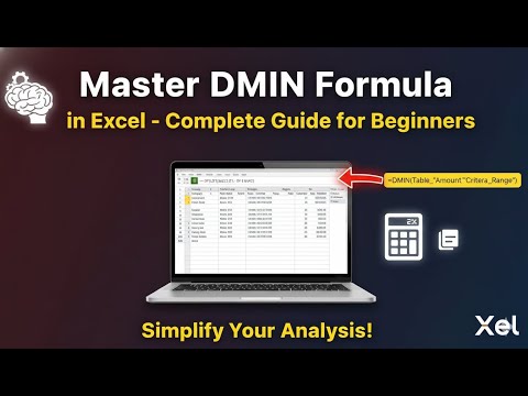 💥💥Master DMIN Formula in Excel - Complete Guide for Beginners 🤔🤔