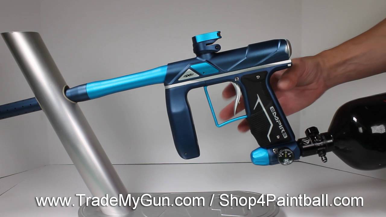 2015 Empire Axe Pro Blue Paintball Gun YouTube