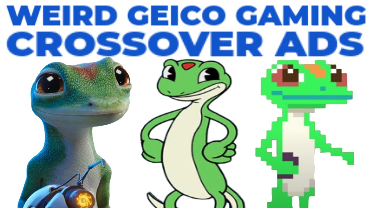 weird geico gaming crossover ads