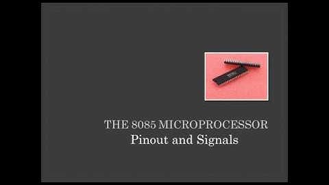 The 8085 microprocessor| pinout and signals | For BSc Computer Science students