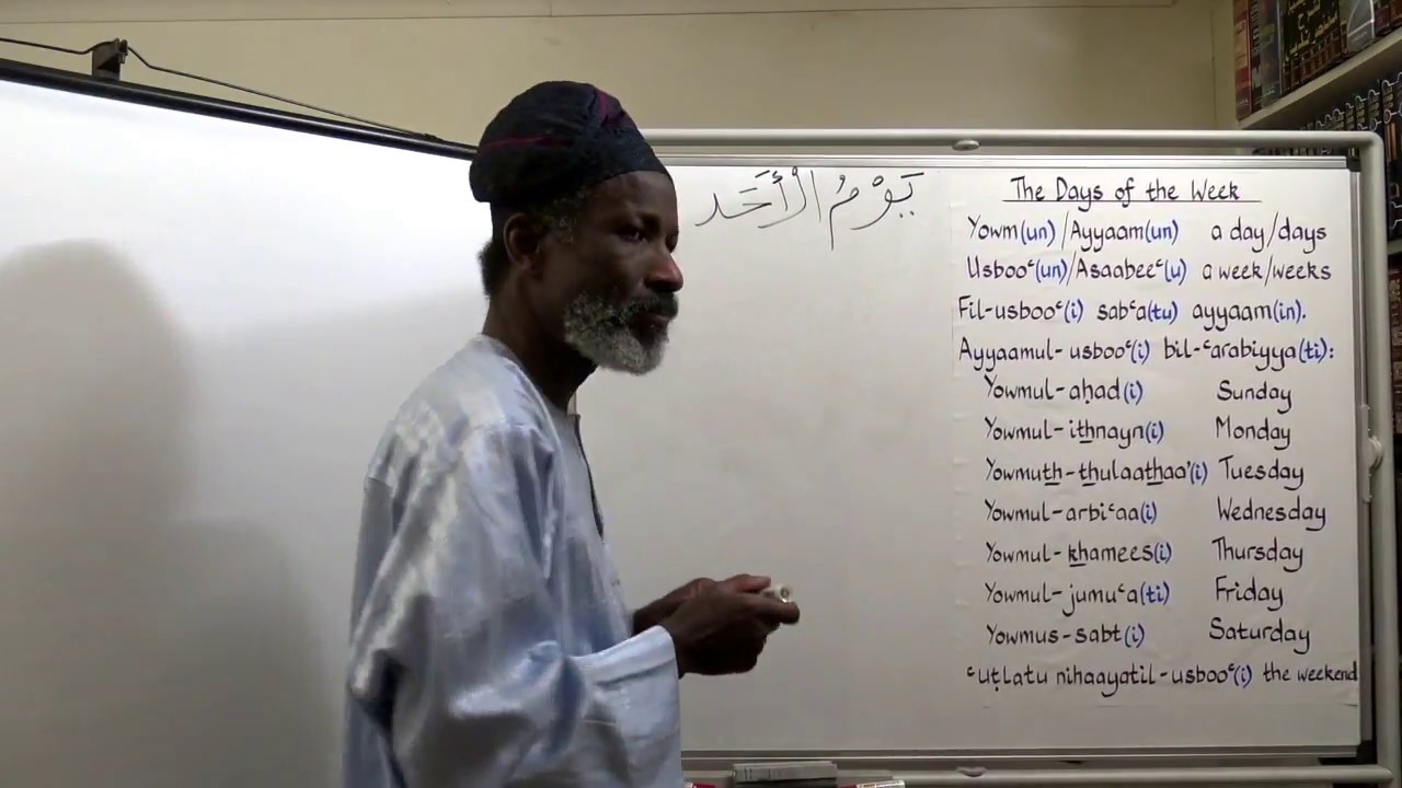 Let's Speak Arabic Unit Two, Lesson 19:  The days of the week - YouTube