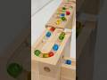 Marble run race ASMR #175 HABA wave slope & cuboro block & red truck #マーブルランレース #asmr #ビー玉