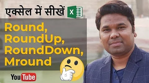 Excel 🖥Round, RoundUp, RoundDown, Mround Formula in Hindi