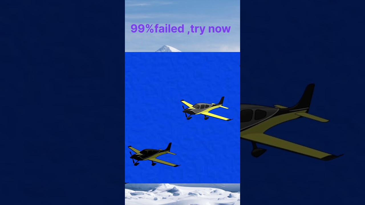 impossible challenge try now 😀99%failed to stop the aeroplane ✈️