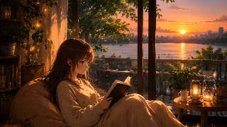 Cozy Sunset Study Ambience 🌅 Relaxing Piano & Soft Nature Sounds for Deep Focus, Reading & Relax