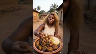 banga soup and fufu #foodnerd #mukbang #foodie #food #foodhumor #eating #asianfood #asiafood