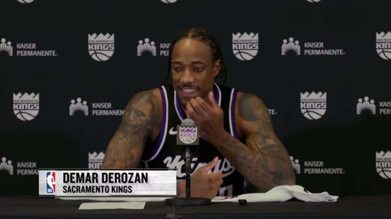 DeMar DeRozan postgame interview: "22 free throws for him? free throws... free throws" and walks