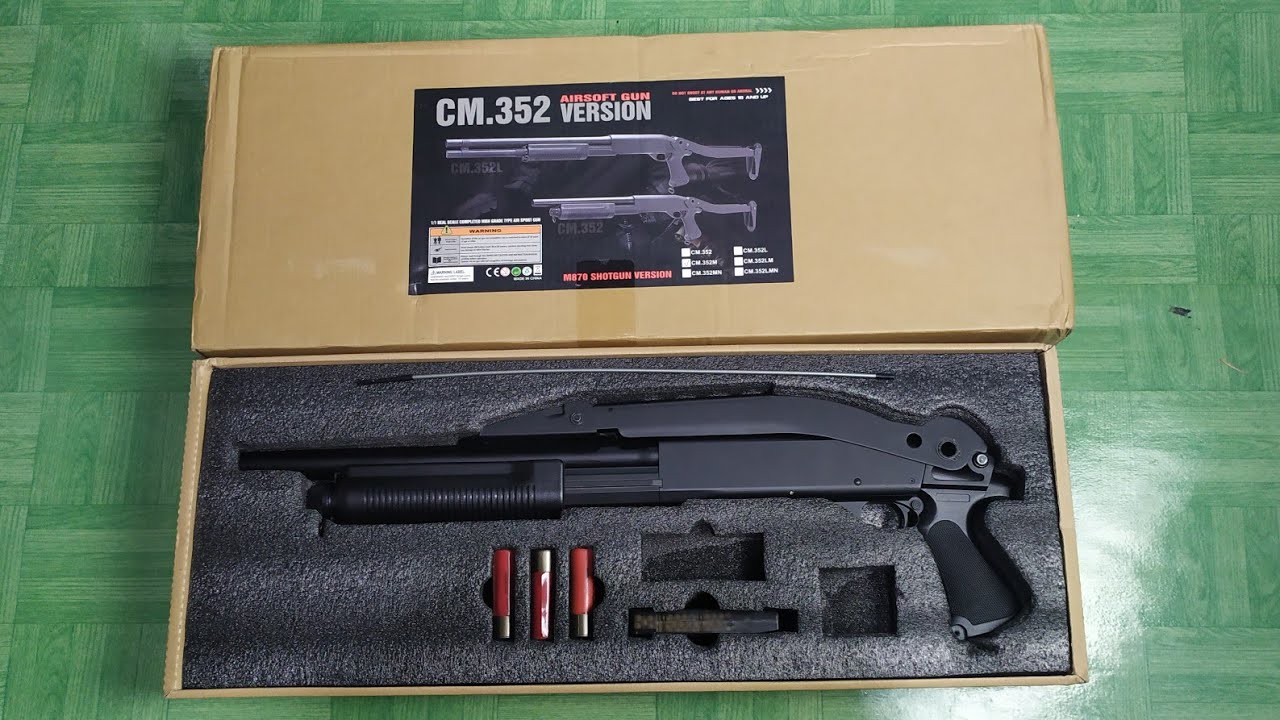 Cyma CM352 Airsoft Gun. M870 Shotgun Version. Full Metal Body. Triple Shot.