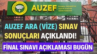 İstanbul Üniversitesi Auzef Bahar Dönemi Ara Vize Sınav Sonuçları Açıklandı
