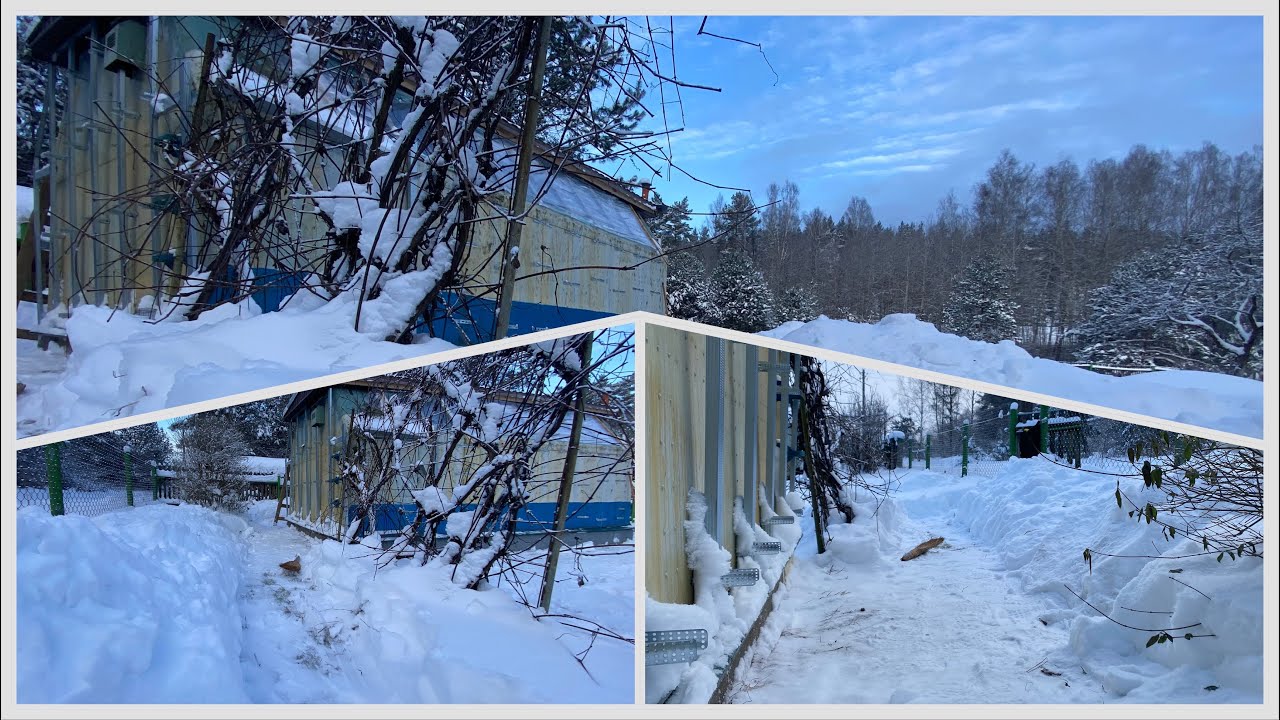 Чистка снега при -20 , какой тут ремонт 