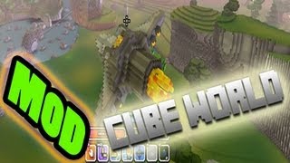 Cube World Mod: SpaceShip Mod Review!