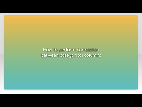 How to perform correlation between categorical columns