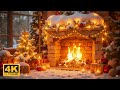 Cozy Christmas Fireplace Ambience 🎅🎄Relaxing Christmas Music 🎁Christmas Fireplace Background Music