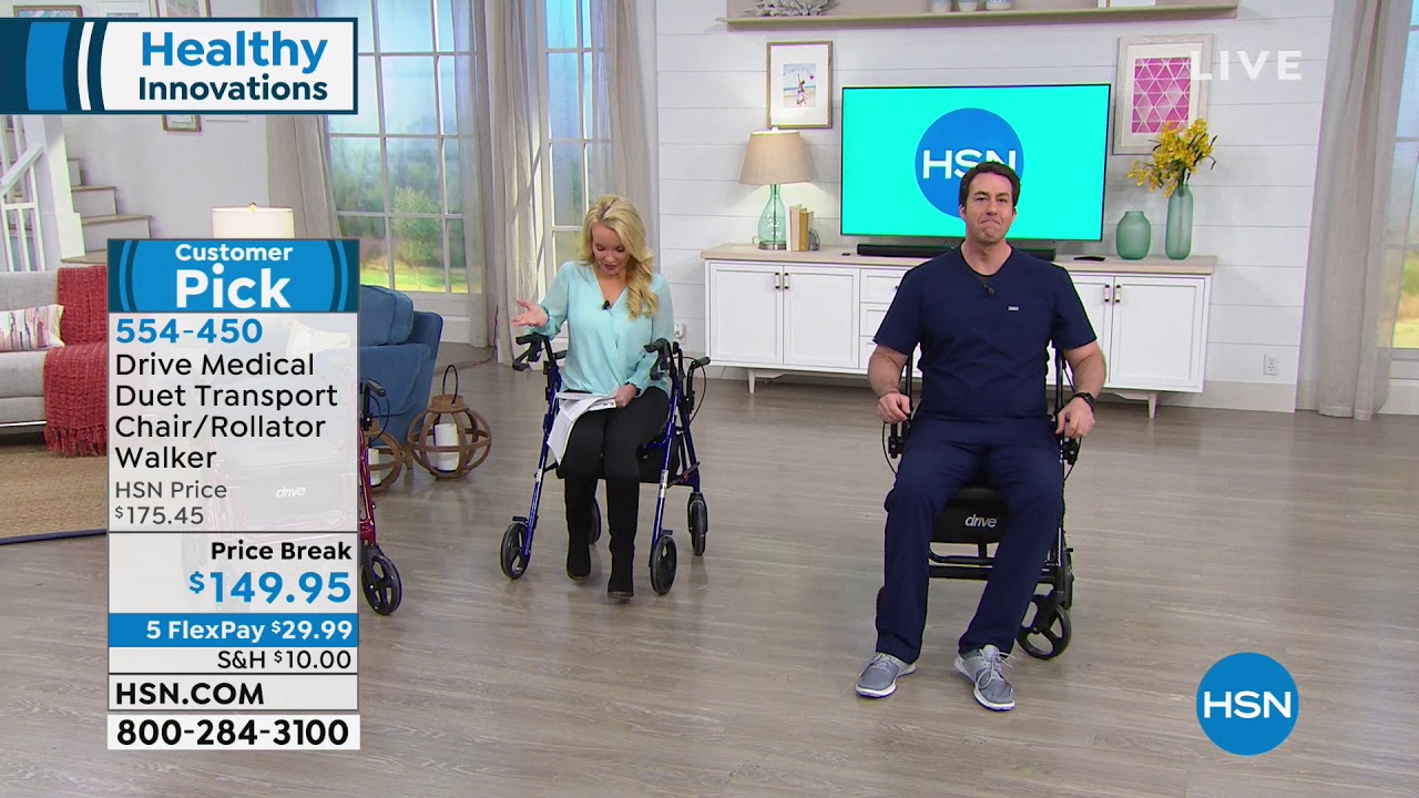 Drive Medical Duet Transport Chair/Rollator Walker