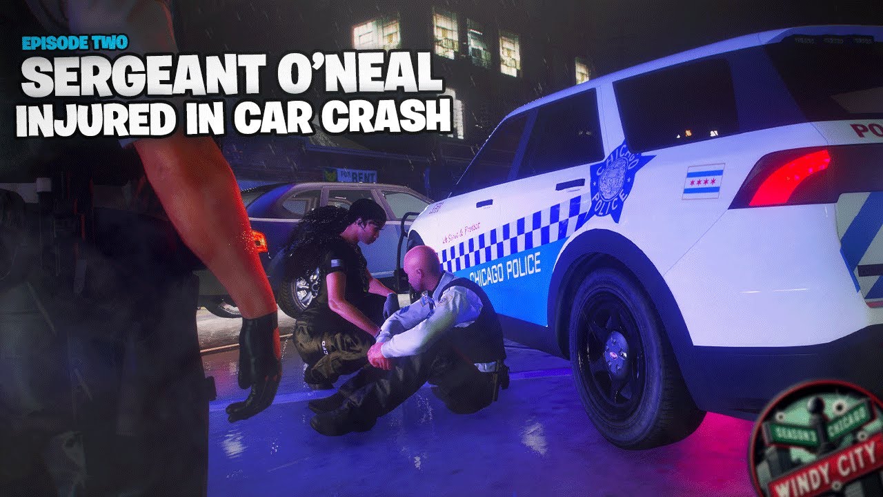 Sergeant O'Neal SURVIVES CAR CRASH in Windy City RP! | Chicago Police Night Patrol | GTA RP | EP.2 🚨