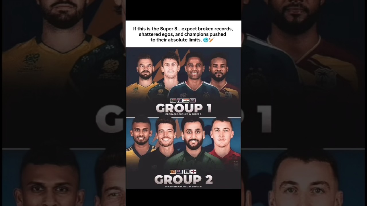 Probable Super 8 Groups for T20 World Cup 2026👀🔥🤯📈😳 