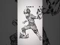 How To Draw Shoto Todoroki In Different Levels Shorts Anime Drawing 