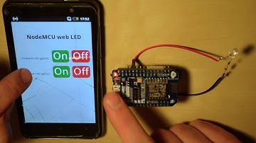 ESP8266 NodeMCU on battery power web LED