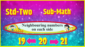 Neighbouring numbers on each side|Std-2|Sub-Math.