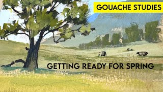 Preparing for PLEIN AIR SEASON! ✶ gouache landscape studies