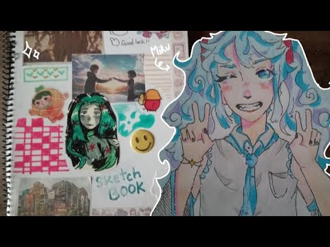 Decorating My New Sketchbook And Drawing In The First Page!! - YouTube