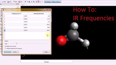 Avogadro with Gaussian Tutorial FREQ