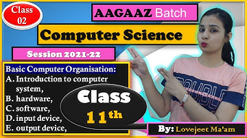 #2 AAGAAZ Batch 2021-22 | Class 11th Computer Science | Basic Computer Organization | Lovejeet Ma