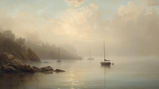 Foggy Seaside Harbor with Sailboats Vintage Painting | Frame TV Art Display | 2-Hour Screensaver screenshot 2