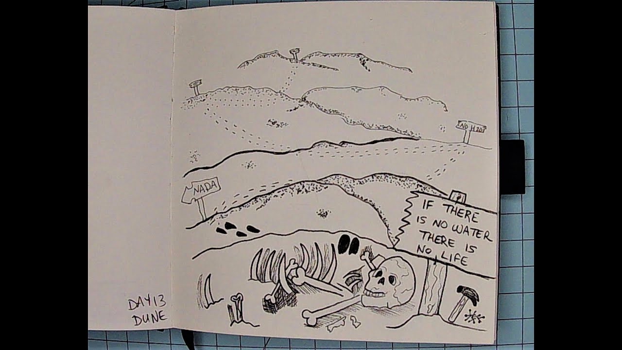 InkTober 2020 Ink Drawing Day 13: Dune