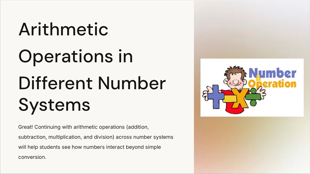 Binary Arithmetic Operations & Complements (LO1) | Logic Circuits ...