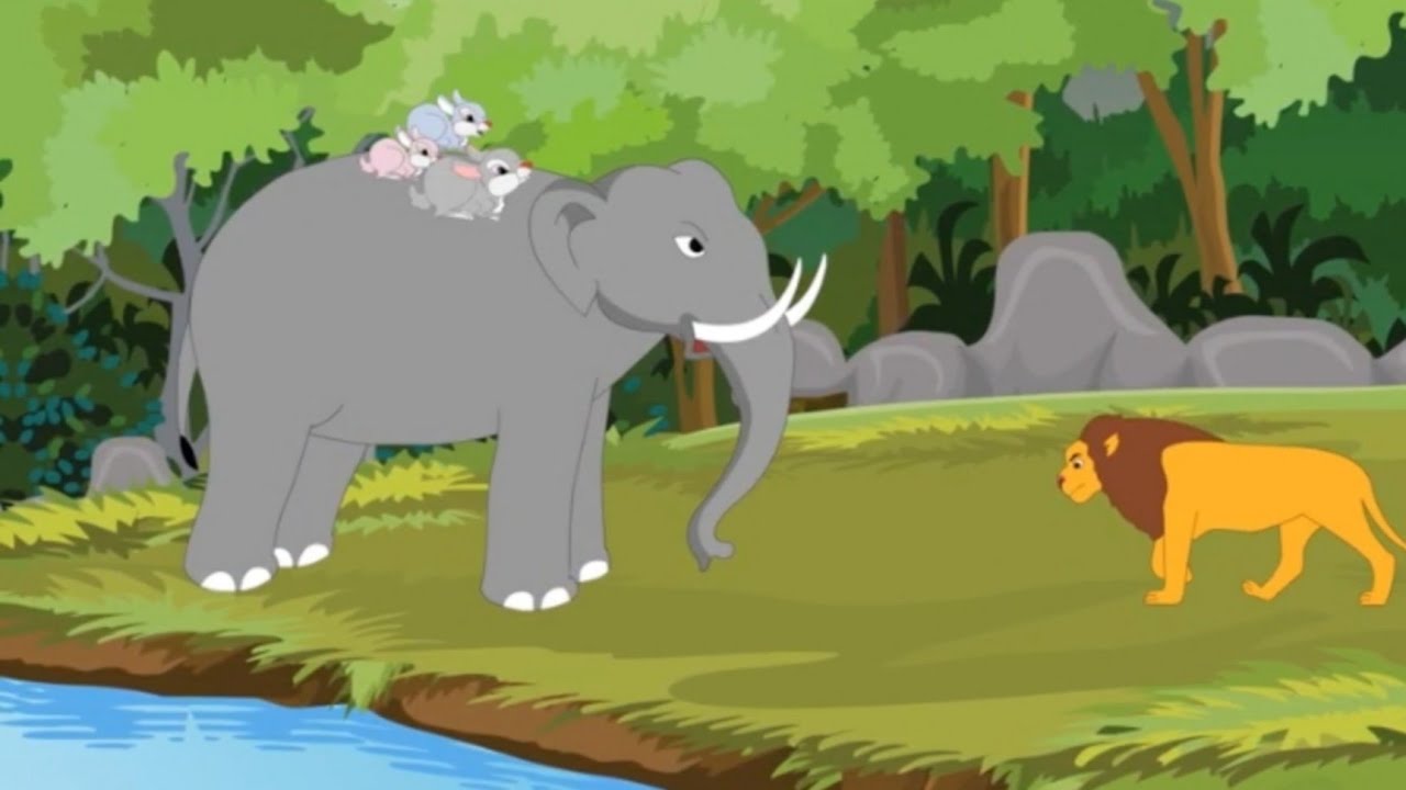 Hathi Ne Bachaya 3 khargoshon ko hathi & khargosh hathi kahani