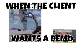 When the client wants a demo - funny programming meme review 2020 clip