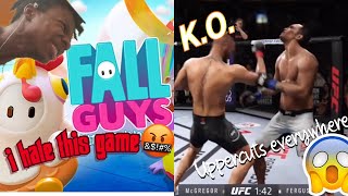 Rage quit fall guys 🤬and started uppercutting in ufc
