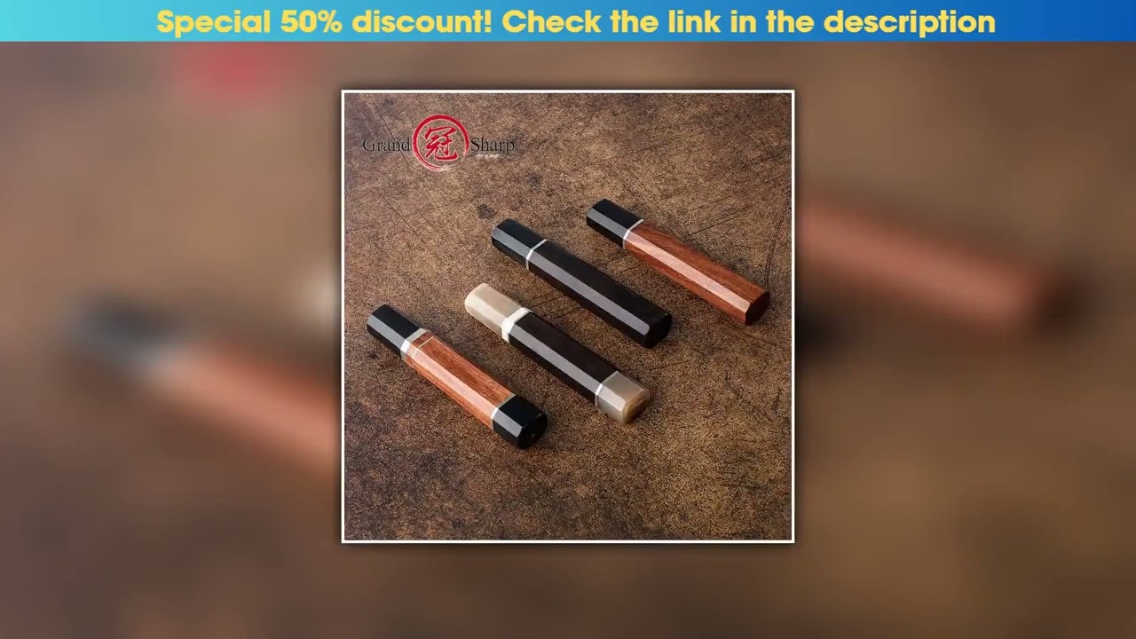New Arrival Grandsharp DIY Knife Handle for Kitchen Chef Knife Kitchen Accessoires Ebony wood&Deser