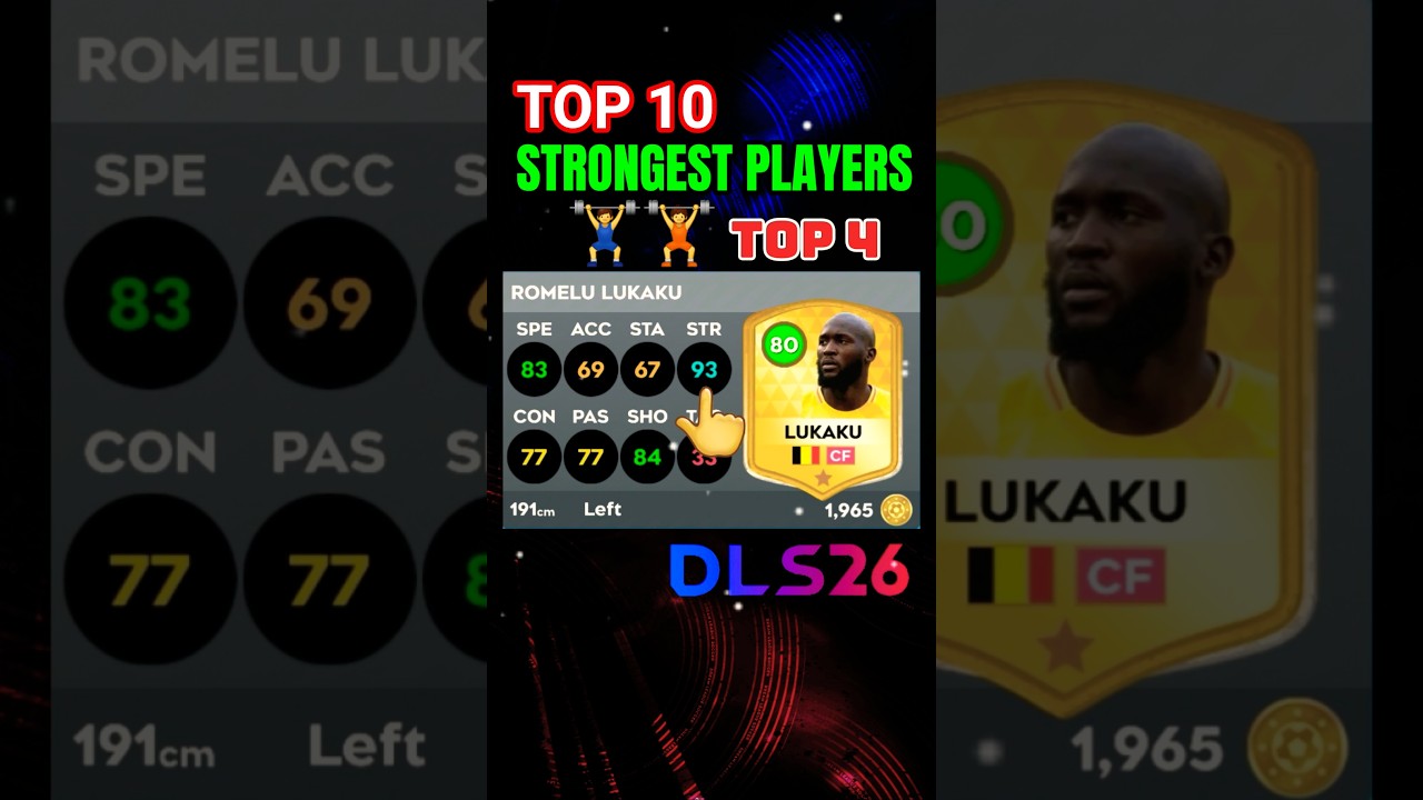 DLS 26 | 🏋‍♂️🏋 ТОП-10 СИЛЬНЕЙШИХ ИГРОКОВ 